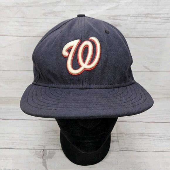 Vintage Washington Nationals Hat New Era 7 1/4 59FIFTY Made In USA - Picture 1 of 7